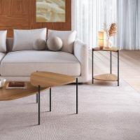 Mesa Lateral Orgânica Complementos Hanover e Preta 44 cm - 7