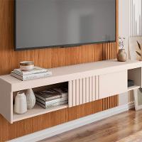 Painel para TV até 65 Polegadas Jade 1 PT Freijó e Off White 150 cm - 5