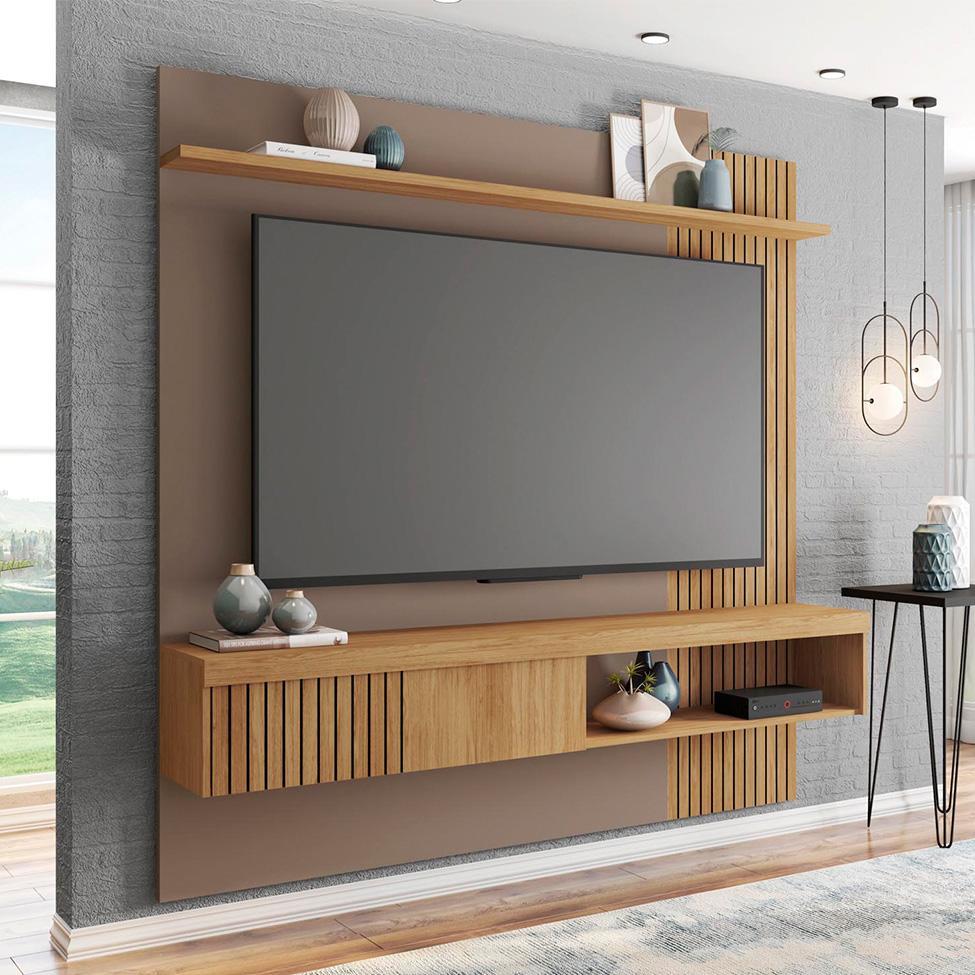 Painel para TV até 65 Polegadas Jade 1 PT Buriti e Fendi 180 cm - 1