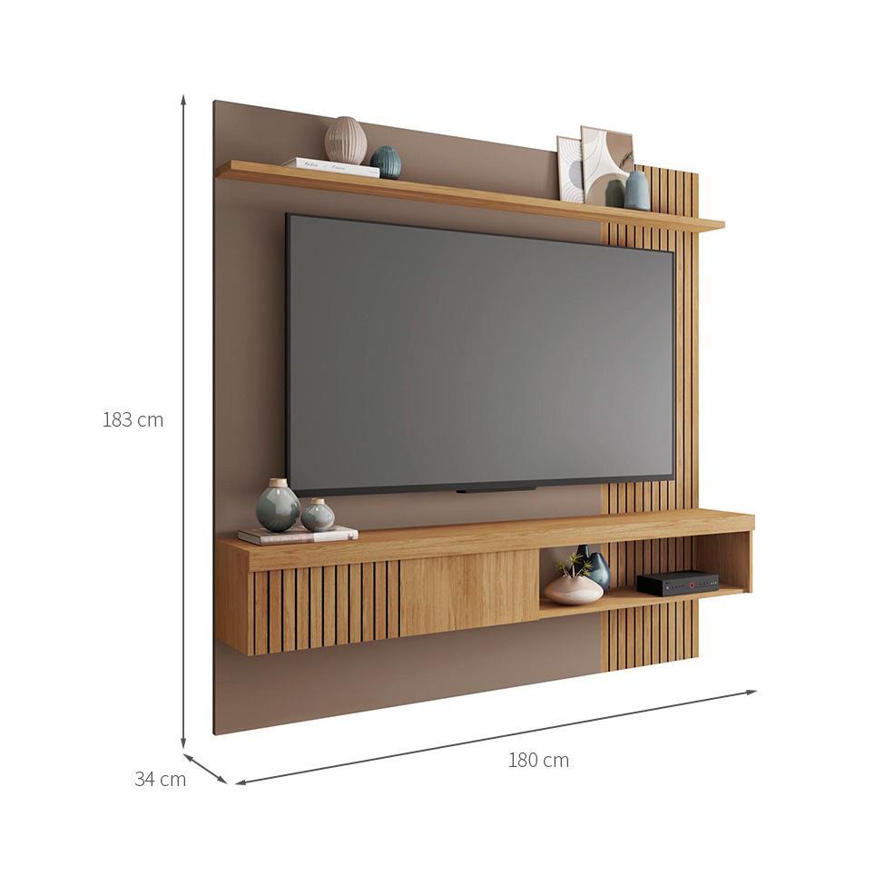 Painel para TV até 65 Polegadas Jade 1 PT Buriti e Fendi 180 cm - 3