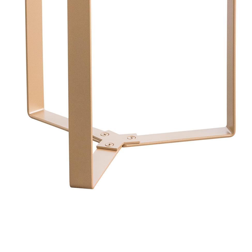 Mesa Lateral Redonda Complementos Nero e Dourada 44 cm - 5