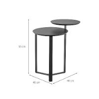 Mesa Lateral Redonda Complementos Nero 44 cm - 3