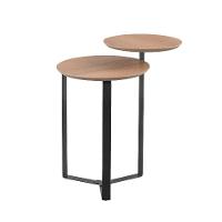 Mesa Lateral Redonda Complementos Hanover e Preta 44 cm - 1