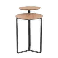 Mesa Lateral Redonda Complementos Hanover e Preta 44 cm