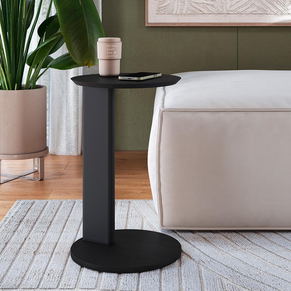 Mesa Lateral Redonda Complementos Nero 35 cm - 2