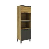 Paneleiro Magnólia 3 PT Mel e Grafite - 1