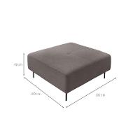 Puff Modular Da Vinci Poliéster Cinza - 3