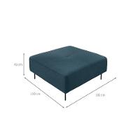 Puff Modular Da Vinci Poliéster Azul - 3