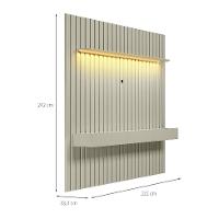 Painel Ripado com Rack Suspenso até 70 Polegadas Tulum com LED 1 PT 2 GV Off White Alt 242 Larg 222 cm - 3