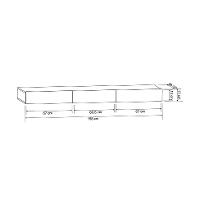 Painel Ripado com Rack Suspenso até 70 Polegadas Tulum com LED 1 PT 2 GV Off White Alt 218 Larg 222 cm - 5