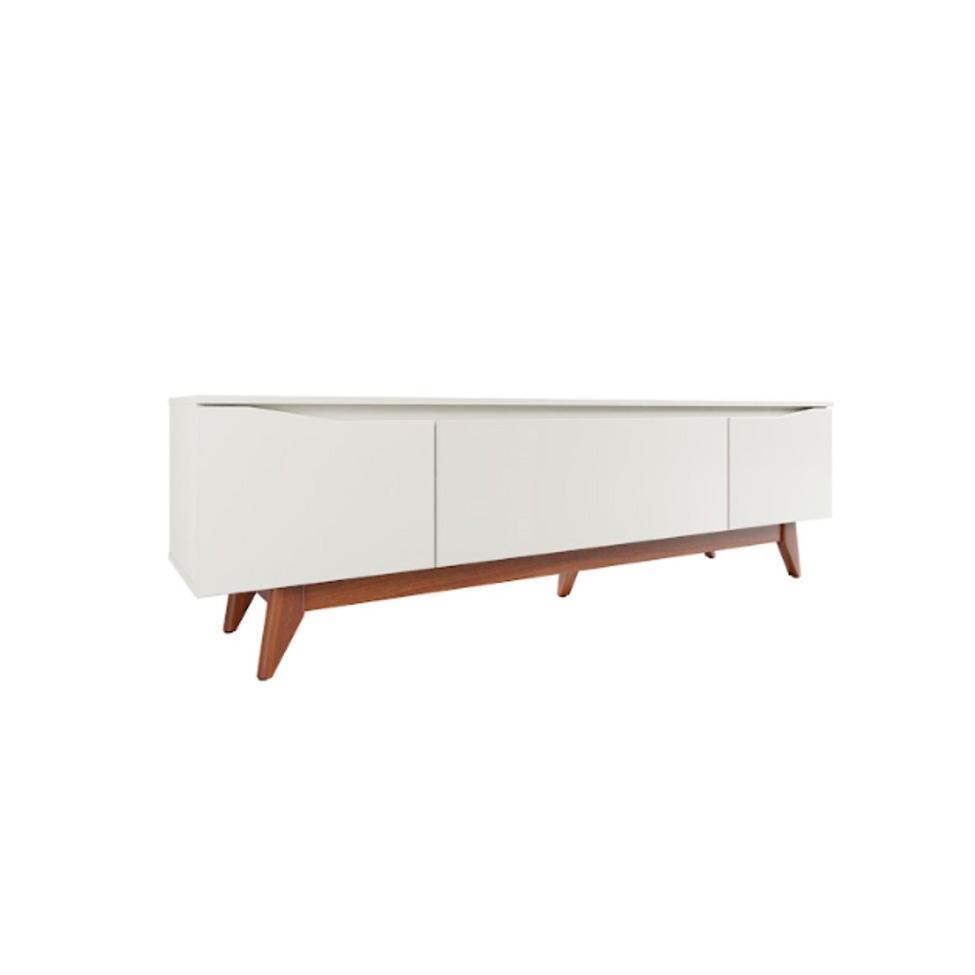 Rack para TV até 75 Polegadas Flynt Off White e Natural 184 cm - 1