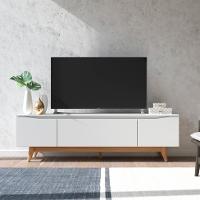 Rack para TV até 75 Polegadas Flynt Off White e Natural 184 cm - 2