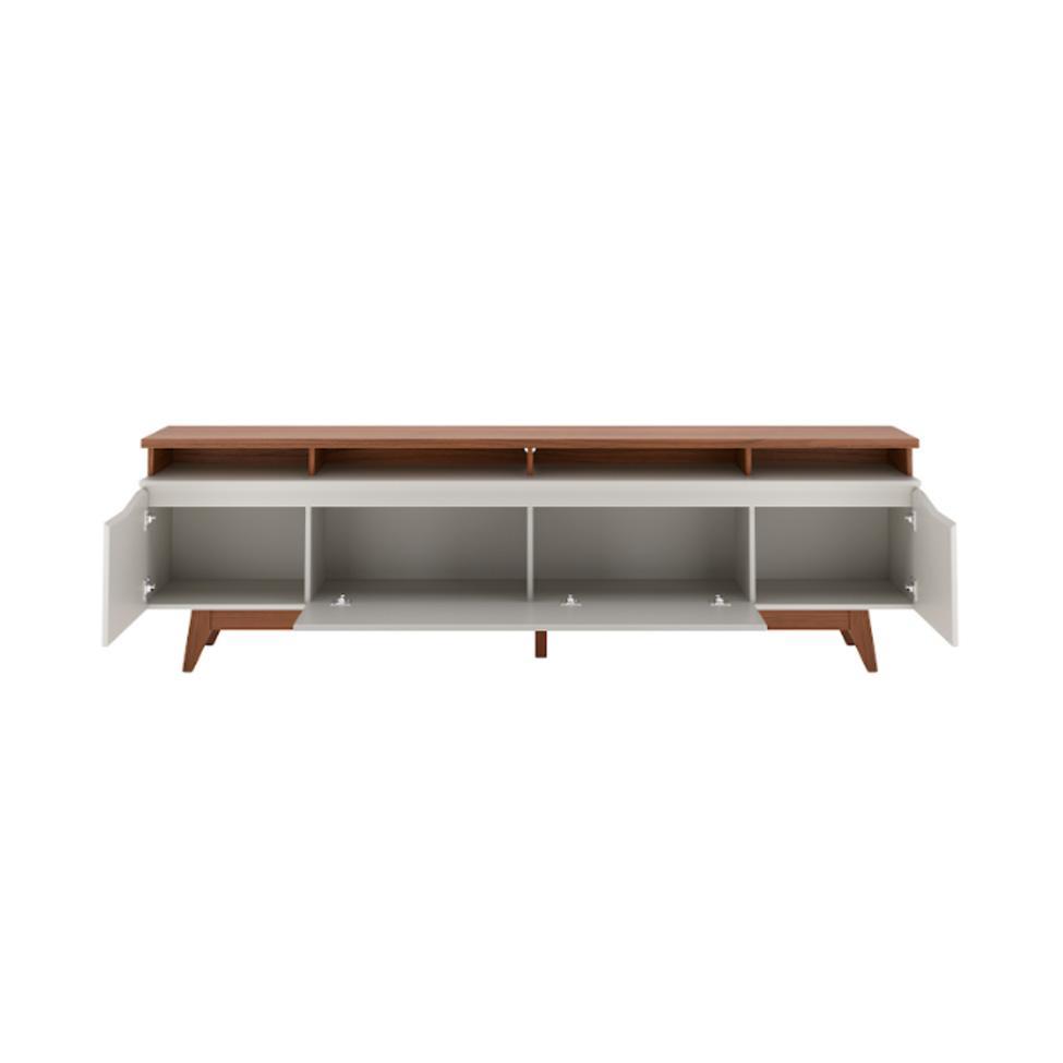 Rack para TV até 75 Polegadas Flynt 3 PT Off White e Canela 220 cm - 2