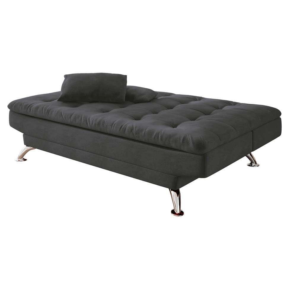 Sofá-Cama 3 Lugares Casal Premium Suede Cinza - 8