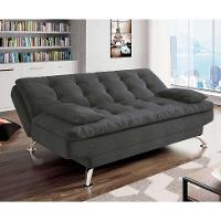 Sofá-Cama 3 Lugares Casal Premium Suede Cinza - 6
