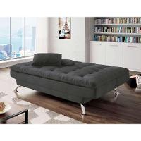 Sofá-Cama 3 Lugares Casal Premium Suede Cinza - 9