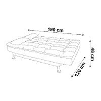 Sofá-Cama 3 Lugares Casal Premium Suede Cinza - 10