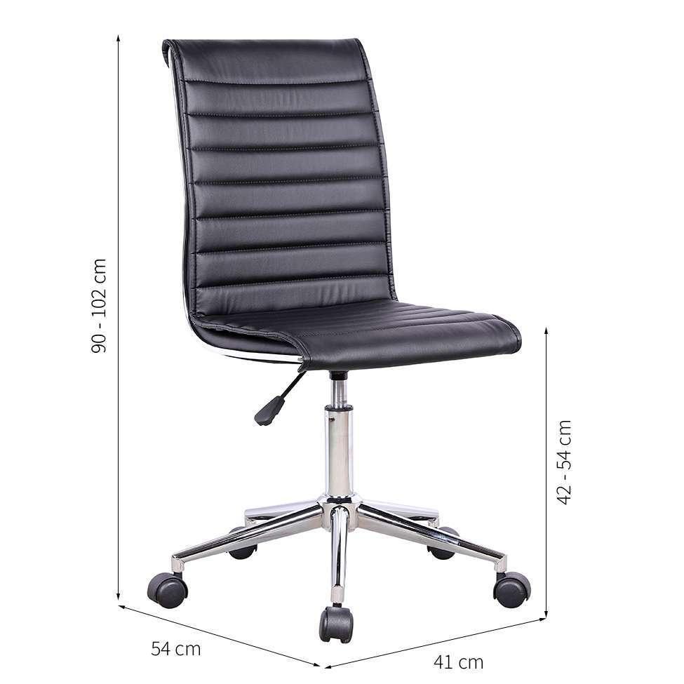 Conjunto de Mesa Kuadra Nogal com Cadeira de Escritório Secretária Giratória Marilyn Preta - 3