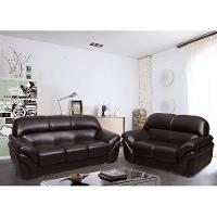 Conjunto de Sofás 2 e 3 Lugares Lisboa Marrom - 1