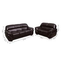 Conjunto de Sofás 2 e 3 Lugares Lisboa Marrom - 2