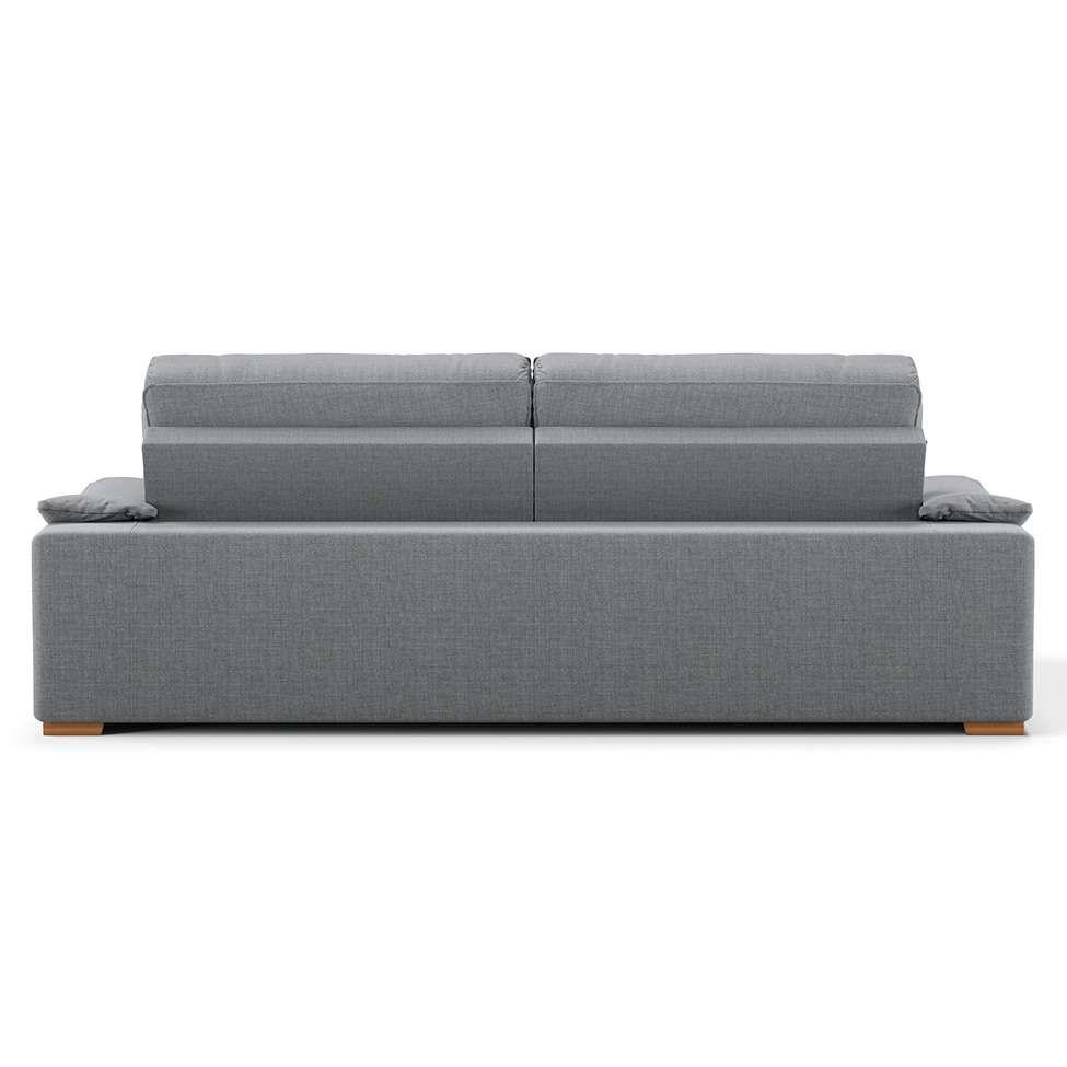 Sofá 3 Lugares Retrátil e Reclinável Leonard Linho Cinza - 7