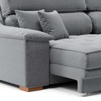 Sofá 3 Lugares Retrátil e Reclinável Leonard Linho Cinza - 8