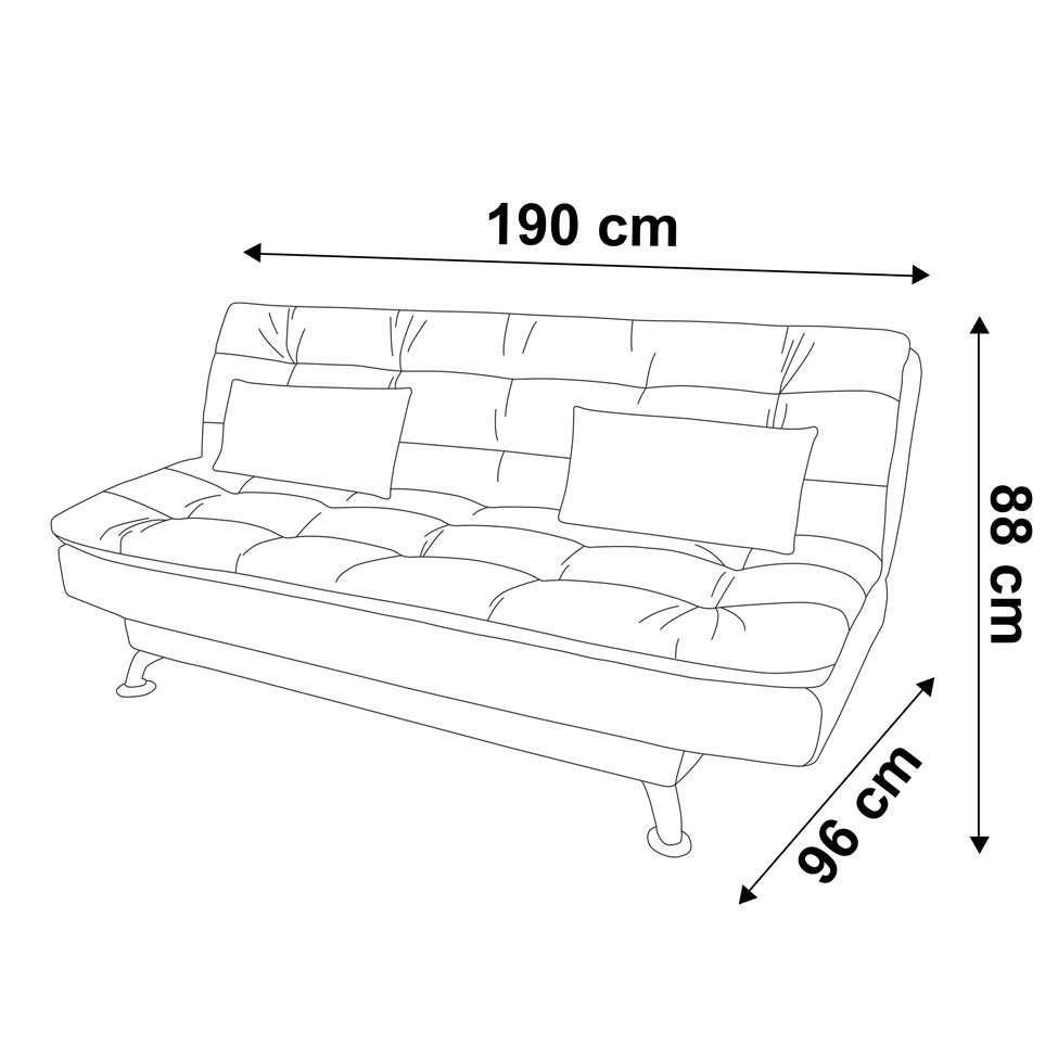 Sofá-Cama 3 Lugares Casal Premium II Suede Café - 3