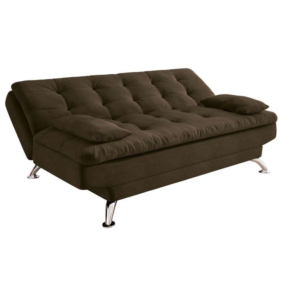 Sofá-Cama 3 Lugares Casal Premium II Suede Café - 5