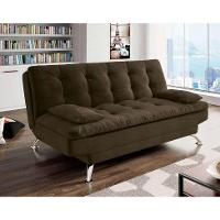 Sofá-Cama 3 Lugares Casal Premium II Suede Café - 2