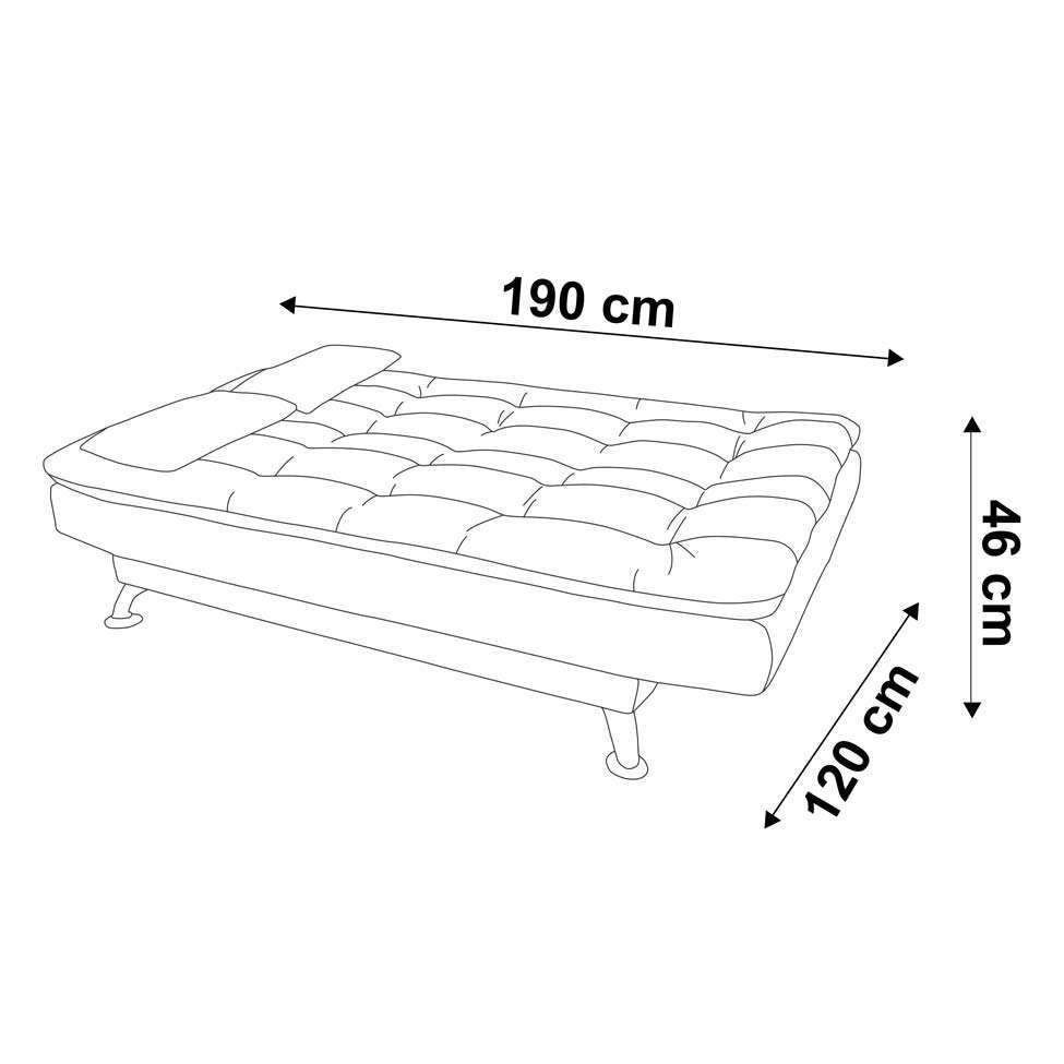 Sofá-Cama 3 Lugares Casal Premium Suede Velvet Bege - 9