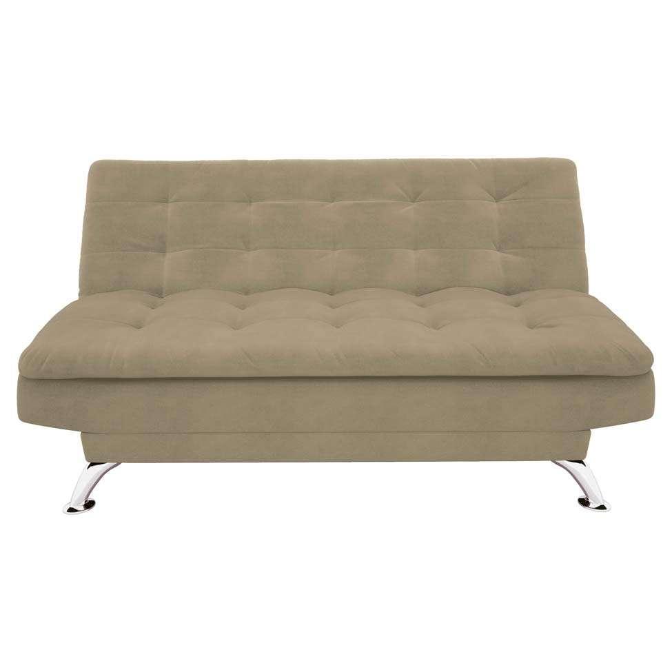 Sofá-Cama 3 Lugares Casal Premium Suede Velvet Bege - 10
