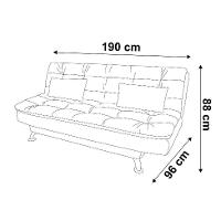 Sofá-Cama 3 Lugares Casal Premium Suede Velvet Bege - 3