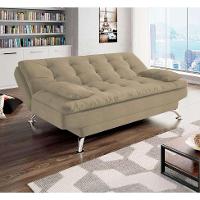 Sofá-Cama 3 Lugares Casal Premium Suede Velvet Bege - 5