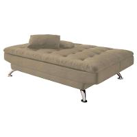 Sofá-Cama 3 Lugares Casal Premium Suede Velvet Bege - 7