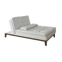 Sofá-Cama 3 Lugares Casal Amanda com Pés de Madeira Branco - 6