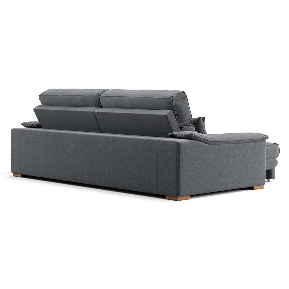 Sofá 3 Lugares Retrátil e Reclinável Leonard Linho Grafite - 6