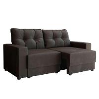 Sofá 3 Lugares Retrátil Lubeck Suede Grafite 180 cm - 2
