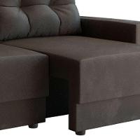 Sofá 3 Lugares Retrátil Lubeck Suede Grafite 180 cm - 5