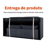 Sofá 3 Lugares Retrátil Lubeck Suede Grafite 180 cm - 6