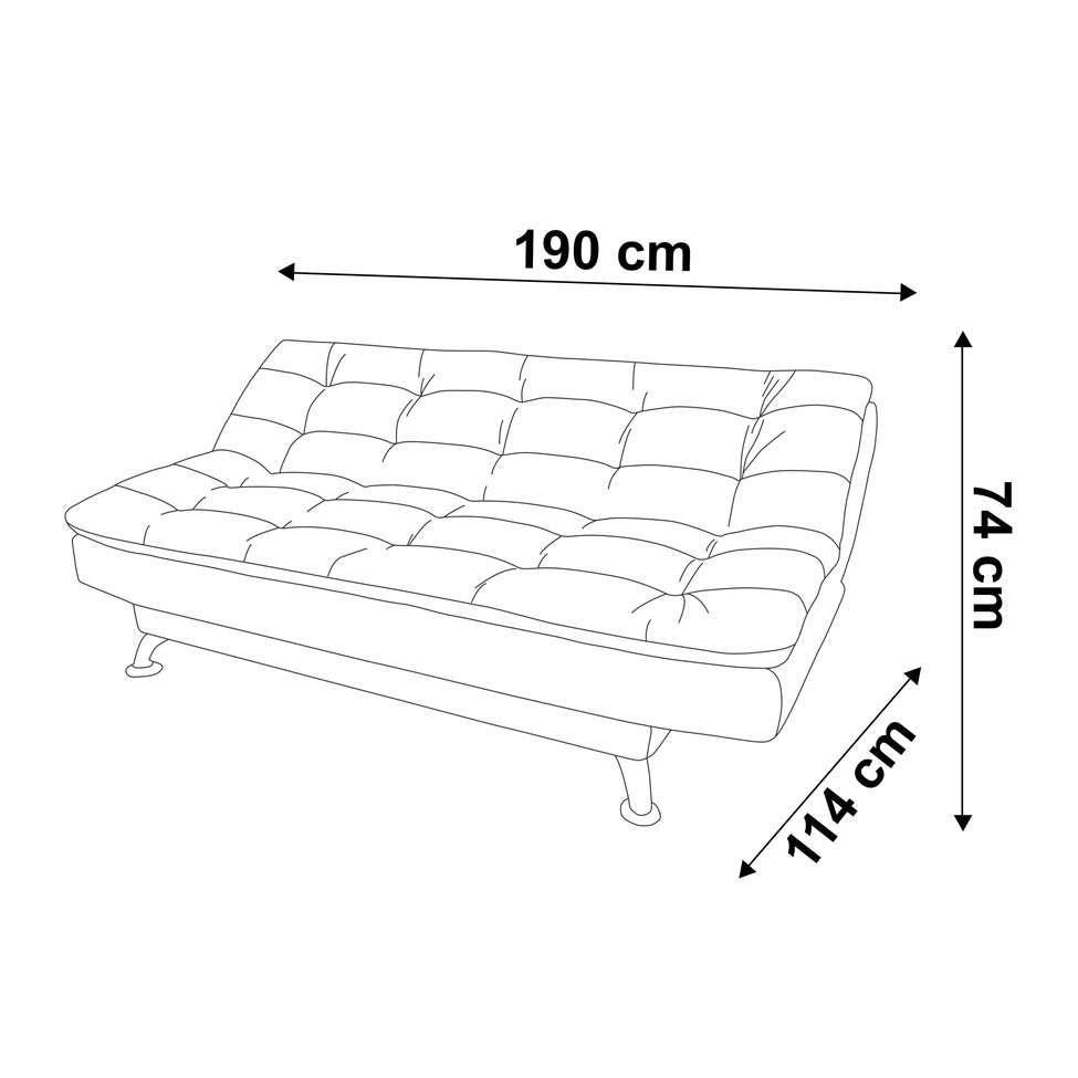 Sofá-Cama 3 Lugares Casal Premium Café - 6