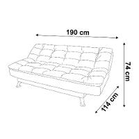 Sofá-Cama 3 Lugares Casal Premium Café - 6