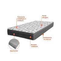 Colchão Solteiro de Espuma D33 Iso (18x78x188) Grafite - 3