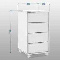 Gaveteiro Maia 4 GV Branco - 3