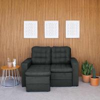 Sofá 2 Lugares Retrátil Lubeck Plush Suede Grafite 140 cm - 2