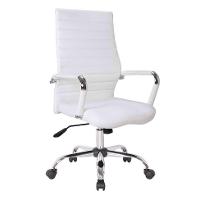 Conjunto de Mesa Kuadra Nogal 150 cm com Cadeira de Escritório Diretor Giratória Cleaner Branca - 2