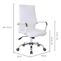 Conjunto de Mesa Kuadra Nogal 150 cm com Cadeira de Escritório Diretor Giratória Cleaner Branca - 3