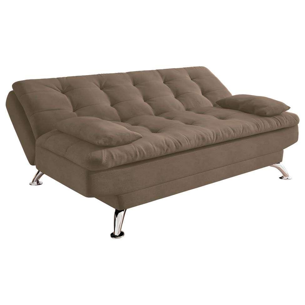 Sofá-Cama 3 Lugares Casal Premium Suede Marrom - 4