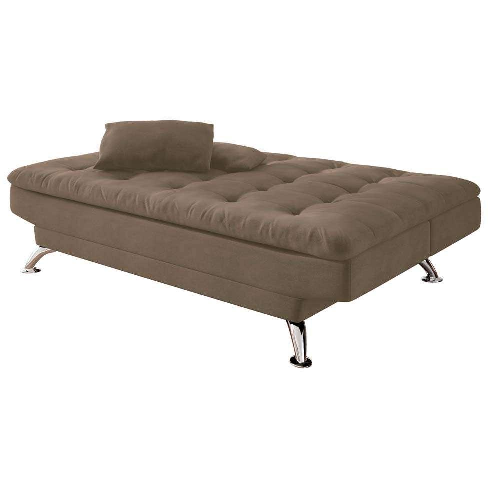 Sofá-Cama 3 Lugares Casal Premium Suede Marrom - 7