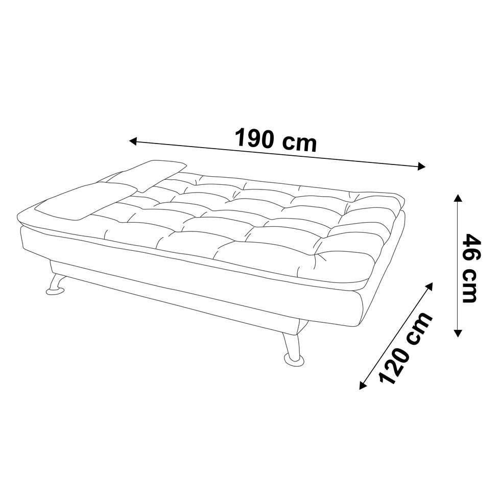 Sofá-Cama 3 Lugares Casal Premium Suede Marrom - 9
