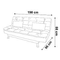 Sofá-Cama 3 Lugares Casal Premium Suede Marrom - 3